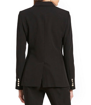Tommy Hilfiger Black Women's 1 Button Twill Suit Jacket
