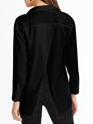 Rachel Rachel Roy Button-Front Shirt - Black