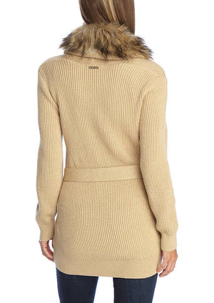 Michael Michael Kors Faux-Fur-Trim Cardigan, Regular & Petite -