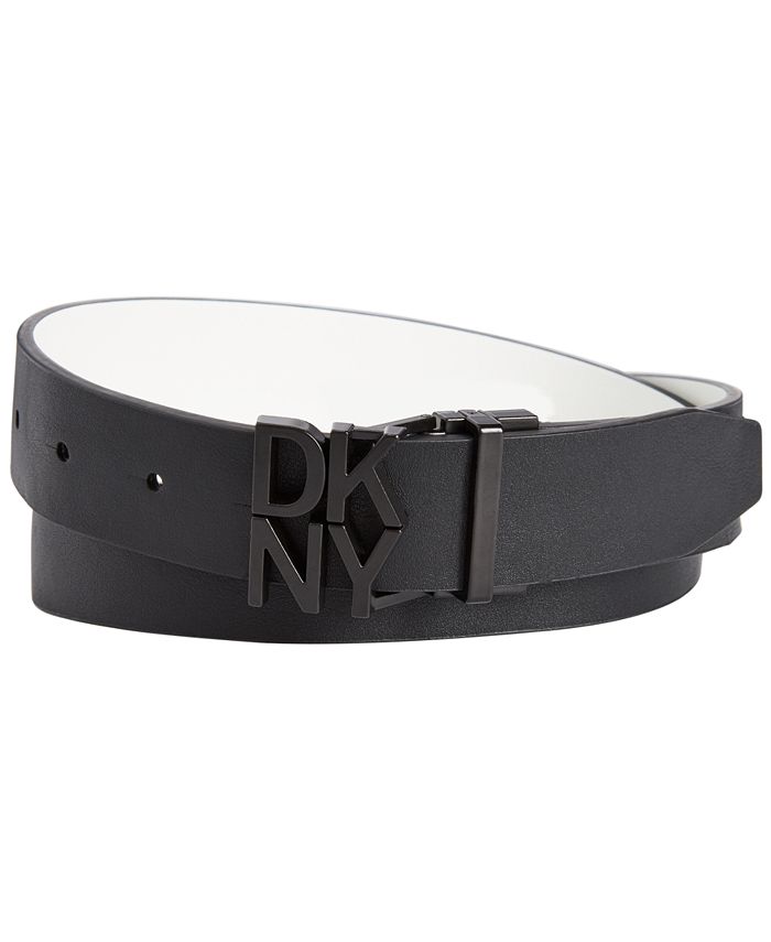 Dkny Logo Plaque Reversible Belt, Created for Macy's