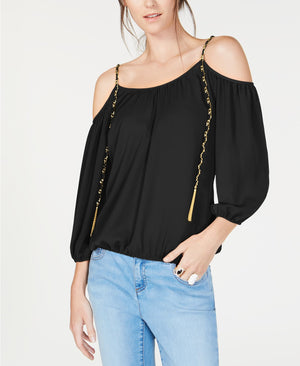 Inc Cold-Shoulder Chain-Detail Top, Created for Macy's