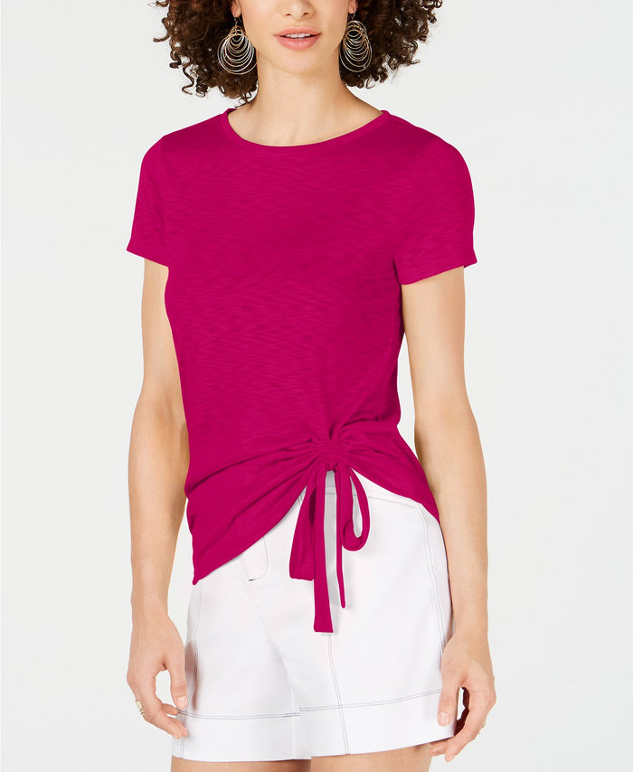 Inc Ruched T-Shirt, Created for Macy's - Rich Amethyst