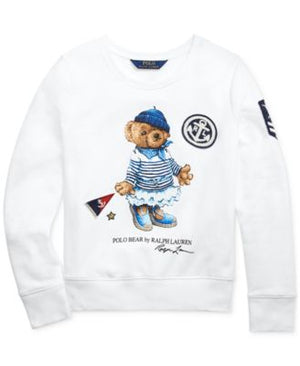 Polo Ralph Lauren Big Girls Marseilles Bear Terr White S 7