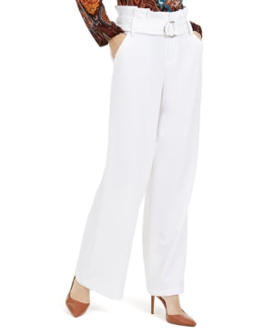 I.n.c. Paperbag-Waist Wide-Leg Pants, Created for Macy's