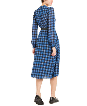 Michael Michael Kors Plaid Belted Shirtdress