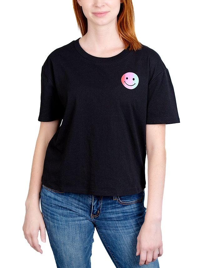 Rebellious One Smiley Face Graphic T-Shirt - XS