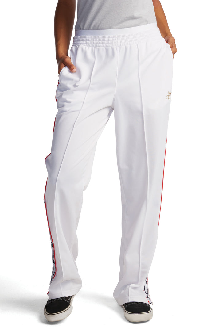 Women's Logo Track Pants, White, Size Medium | Champion