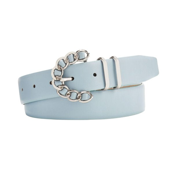 Steve Madden Chain-Buckle Belt - Light Blue