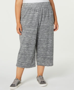 Ideology Womens Plus Wide-Leg Slub Pants