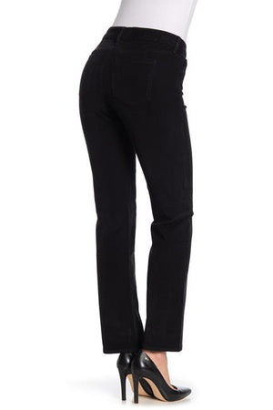 NYDJ Women's Marilyn Straight Ankle Jeans in Black, Regular