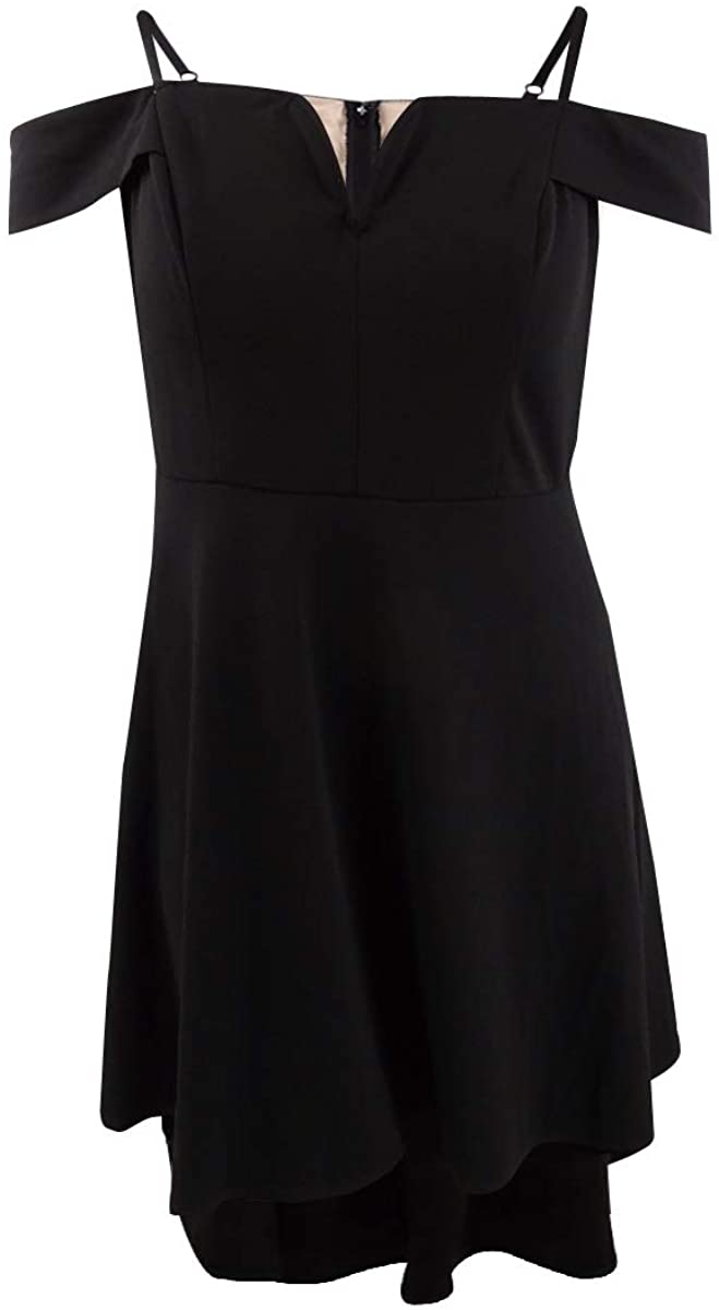 City Studio Womens Plus Hi-Low Fit & Flare Cocktail Dress