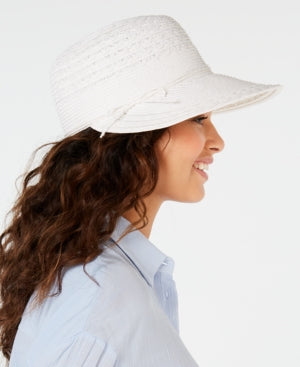 Nine West Packable Framer Hat - White