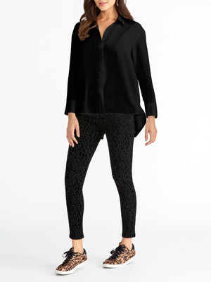 Rachel Rachel Roy Button-Front Shirt - Black