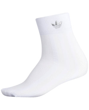 Adidas Originals Mesh-Stripe Ankle Women's Socks - White/Silver Lurex