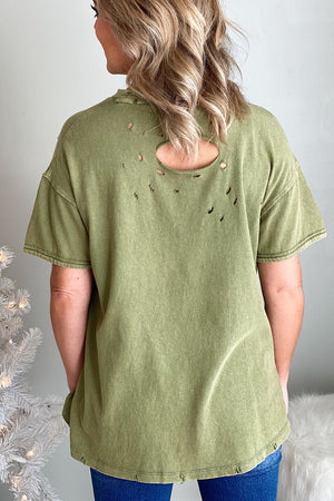 Free People Bleached Military Rubi T-Shirt