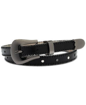 I.n.c. Shot Bead and Studded Faux Leather Belt.