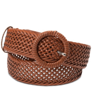 Inc Woven Braid Wrapped Buckle Belt - Large
