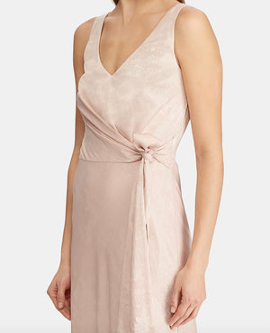 Lauren Ralph Lauren Womens Jaylene Shimmer Tie-Front Evening Dress