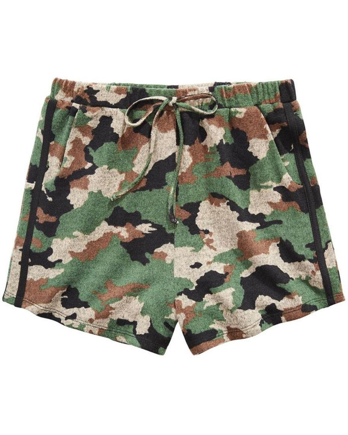 Monteau Big Girls Camo-Print Shorts - Dark Green