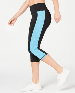 Ideology Womens Colorblock Cropped Athletic Leggings