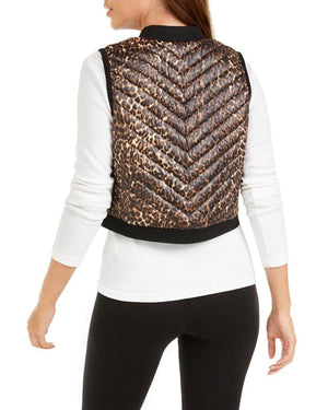 Calvin Klein Performance Cropped Quilted Vest - Prowl Combo