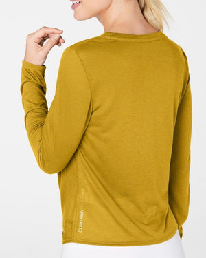 Calvin Klein Performance Twist-Front Long-Sleeve Top