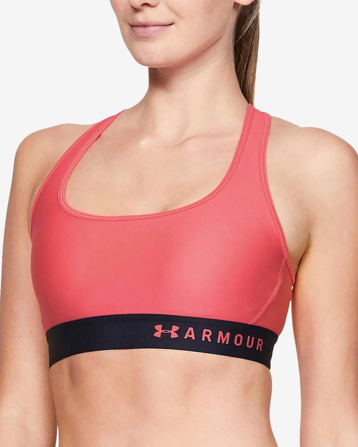 Women's Under Armour Crossback Medium-Impact Sports Bra, Size: Large, Brt Pink