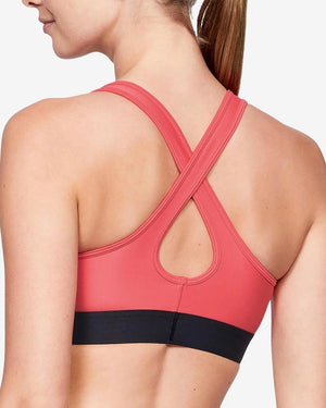 Women's Under Armour Crossback Medium-Impact Sports Bra, Size: Large, Brt Pink