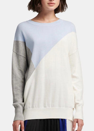 DKNY Womens Colorblocked Knit Sweater