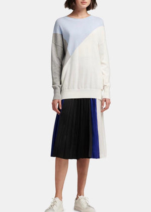 DKNY Womens Colorblocked Knit Sweater
