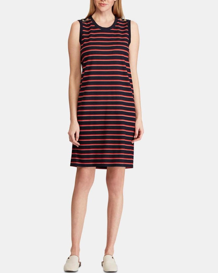 Lauren Ralph Lauren Striped Dress - Navy Multi