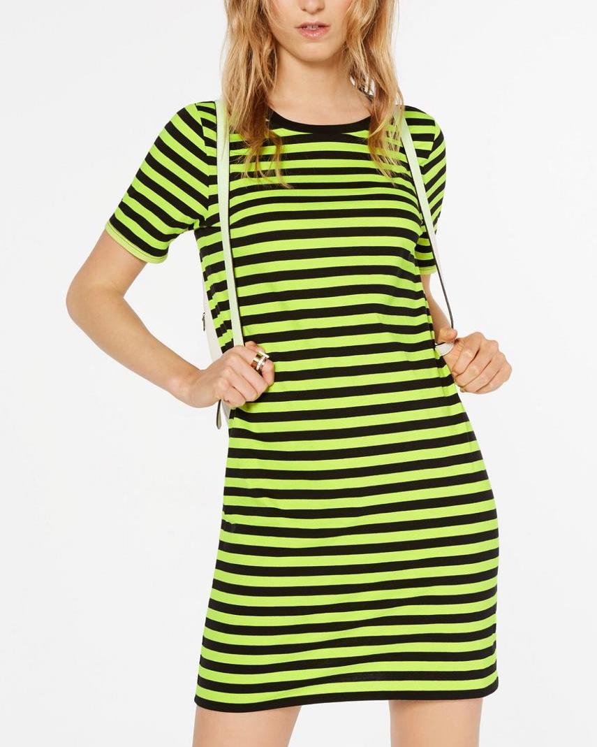 MICHAEL Michael Kors Womens Striped Crew Neck T-Shirt Dress – Jacks and  Gill Apparel