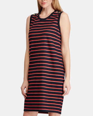 Lauren Ralph Lauren Striped Dress - Navy Multi