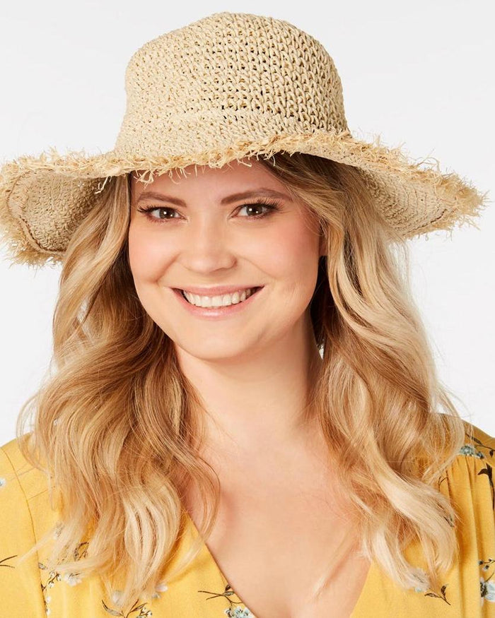 Steve Madden Frayed Crochet Bucket Hat