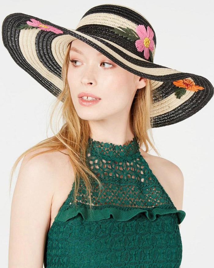 Betsey Johnson Floral Bliss Floppy Hat