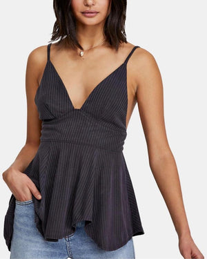 Free People Womens Never Let You Go Strappy Ribbed Tank Top