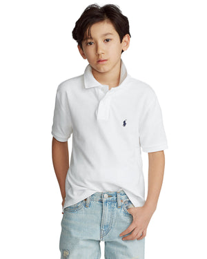 Polo Ralph Lauren Boys Pique Polo White SIZE 8