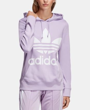 Adidas Originals Adicolor Cotton Trefoil Hoodie - Purple Glow