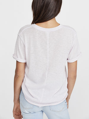Free People Women's Short Sleeve Cassidy Tee, Lilac, XSmall