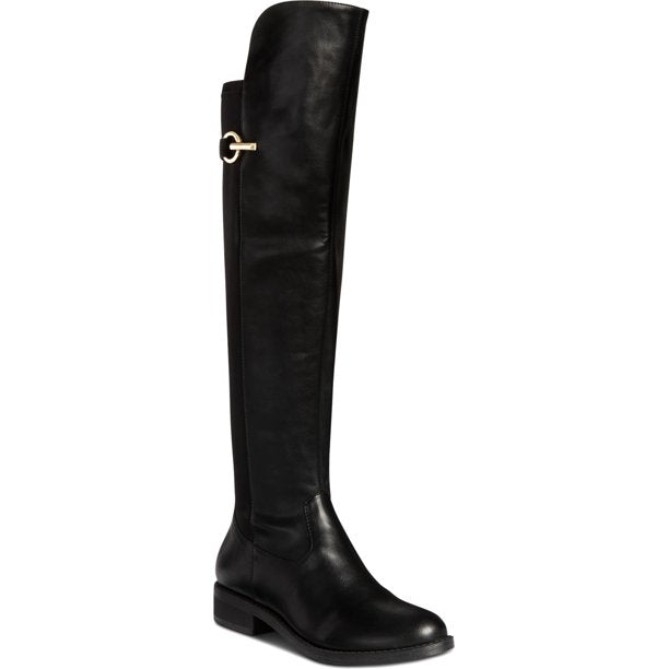 Rebel by Zigi Women's Onely Leather Riding Boots Black - 7.5