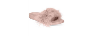 I.n.c. Women's Faux-Marabou Slide Slippers