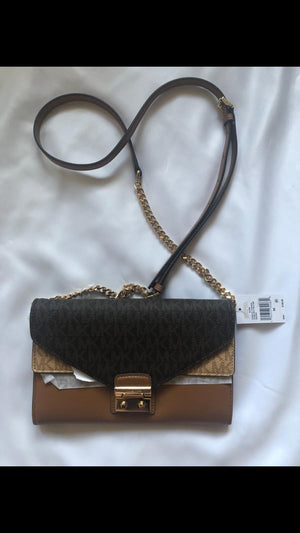 Michael Kors Sloan Large Leather Chain Wallet