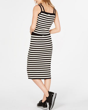 Michael Michael Kors Strappy Striped Tank Top - Black