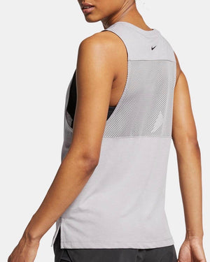 Nike Graphic Muscle Tank Womens Crew Neck Sleeveless Tank Top, Size X-large, Gray
