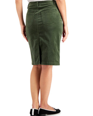 Charter Club Corduroy Tummy-Control Skirt - Size: 8