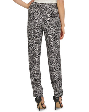 DKNY Womens Black Animal Print Pants - Size M