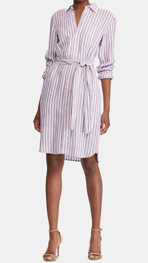 Lauren Ralph Lauren Womens Jameika Striped Long Sleeves Casual Dress