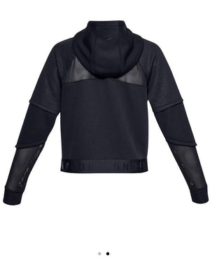 Under Armour Unstoppable Move Zip Cropped Hoodie - Black