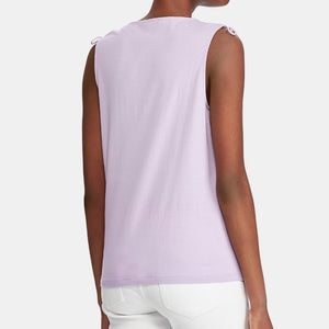 RALPH LAUREN Womens Purple Sleeveless V Neck Tank Top