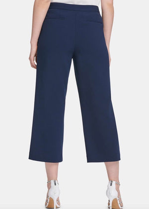 DKNY Womens Cropped Mid-Rise Sailor Pants